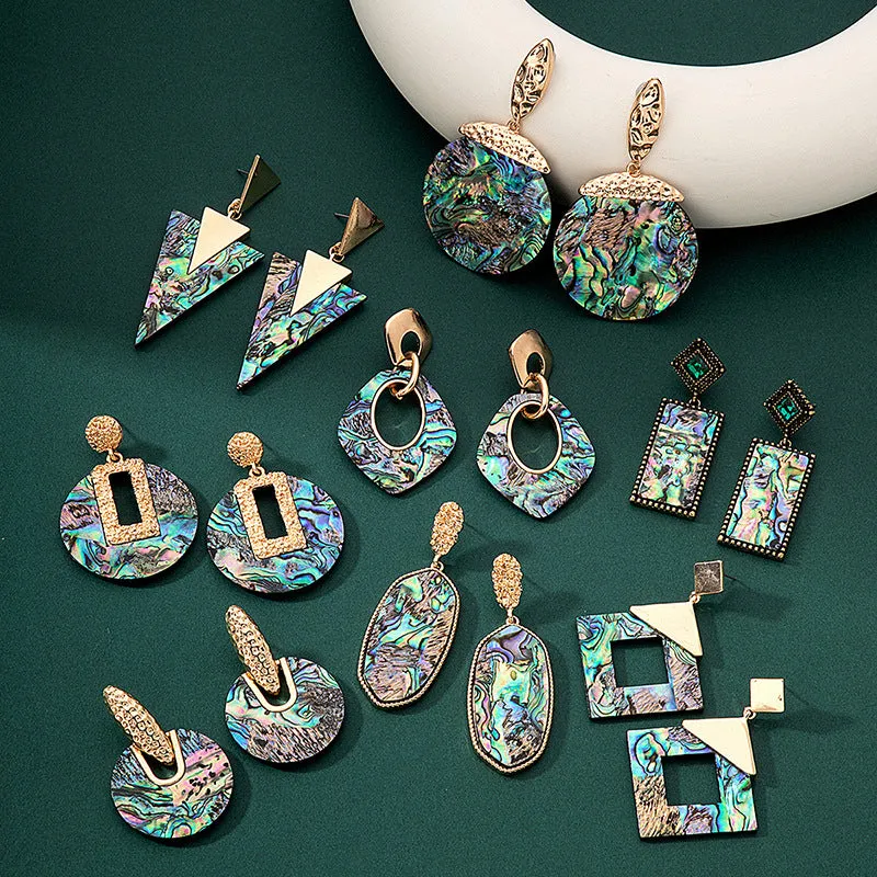 Wholesale Colorful Natural Abalone Shell Earrings