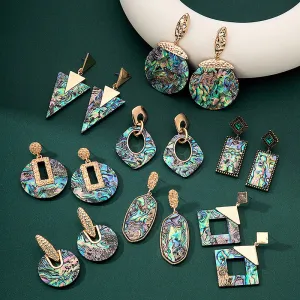 Wholesale Colorful Natural Abalone Shell Earrings