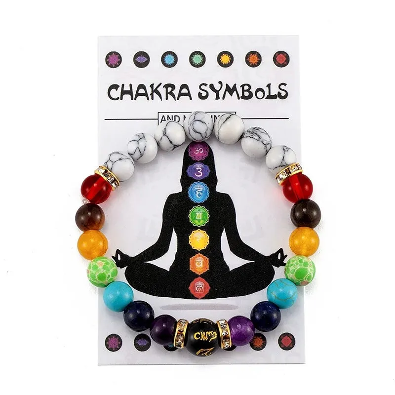 Wholesale Colorful Natural Stone Crystal Bracelet
