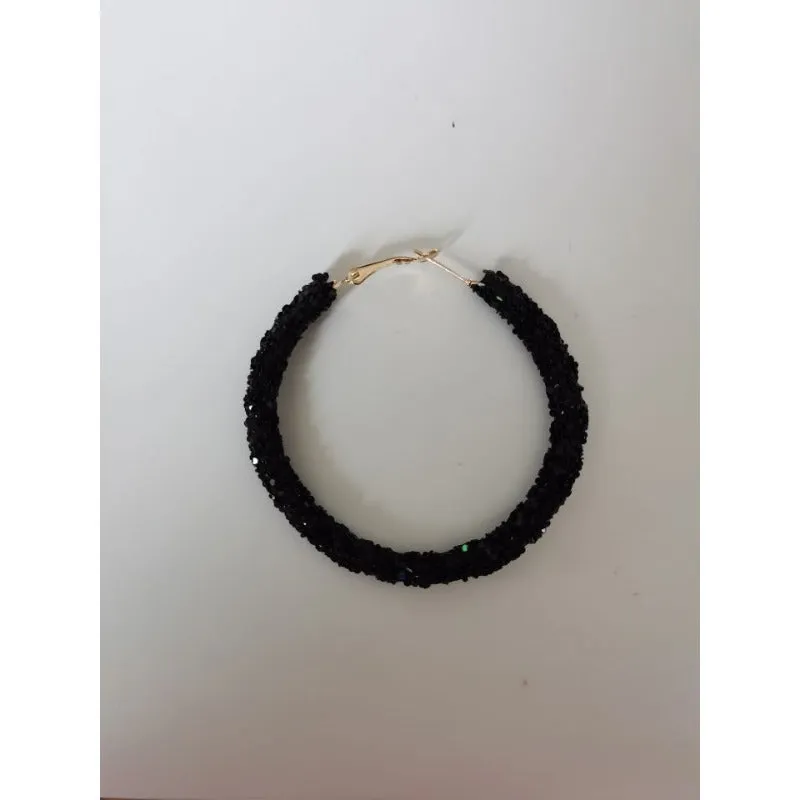 Wholesale Colorful Sparkling Circle Metal Earrings