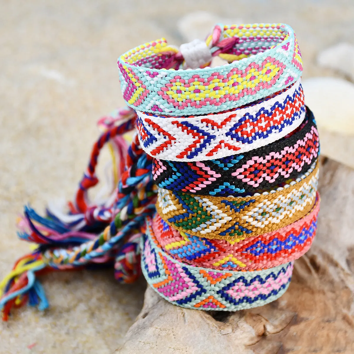 Wholesale colorful tassel lucky hand rope cross-border jewelry
