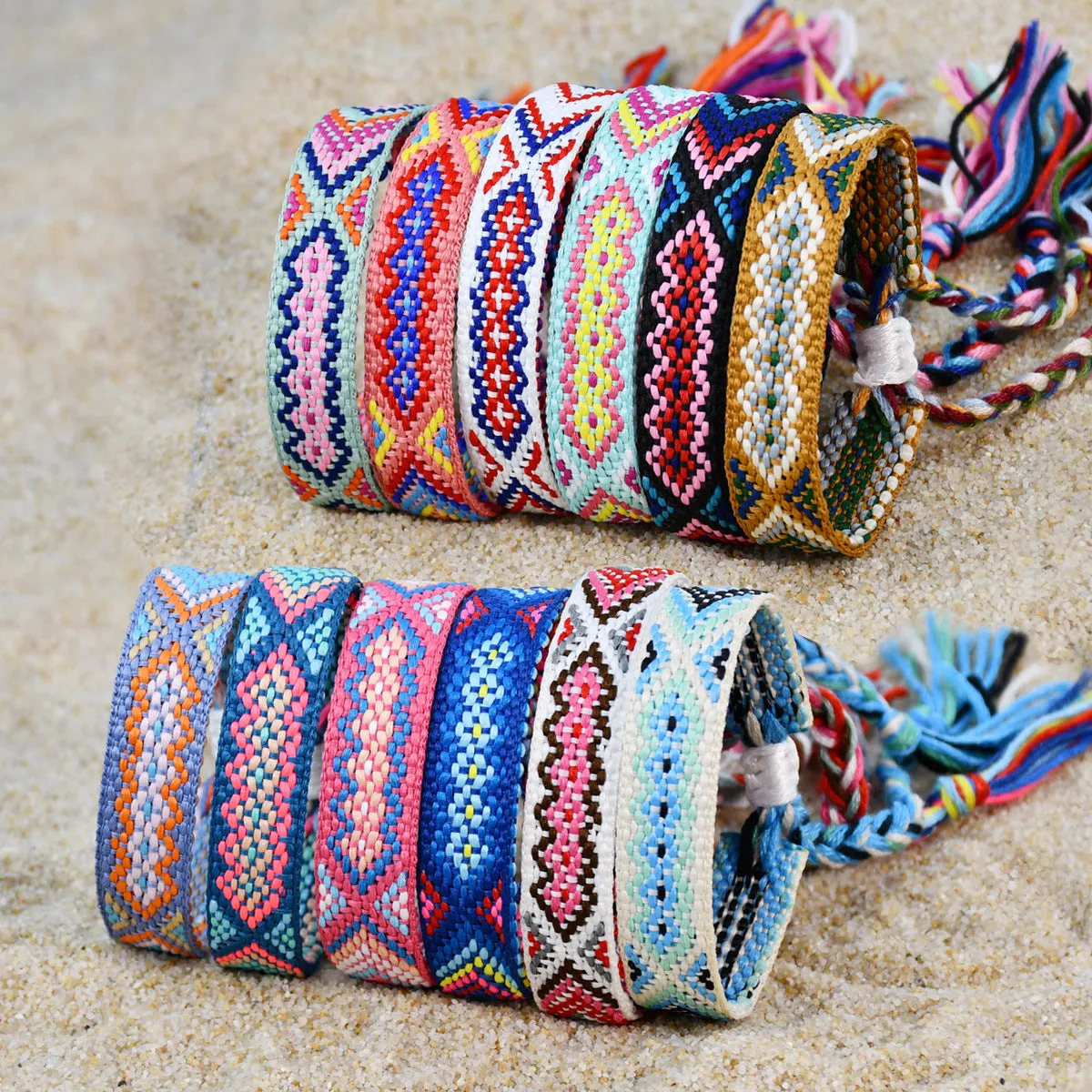 Wholesale colorful tassel lucky hand rope cross-border jewelry