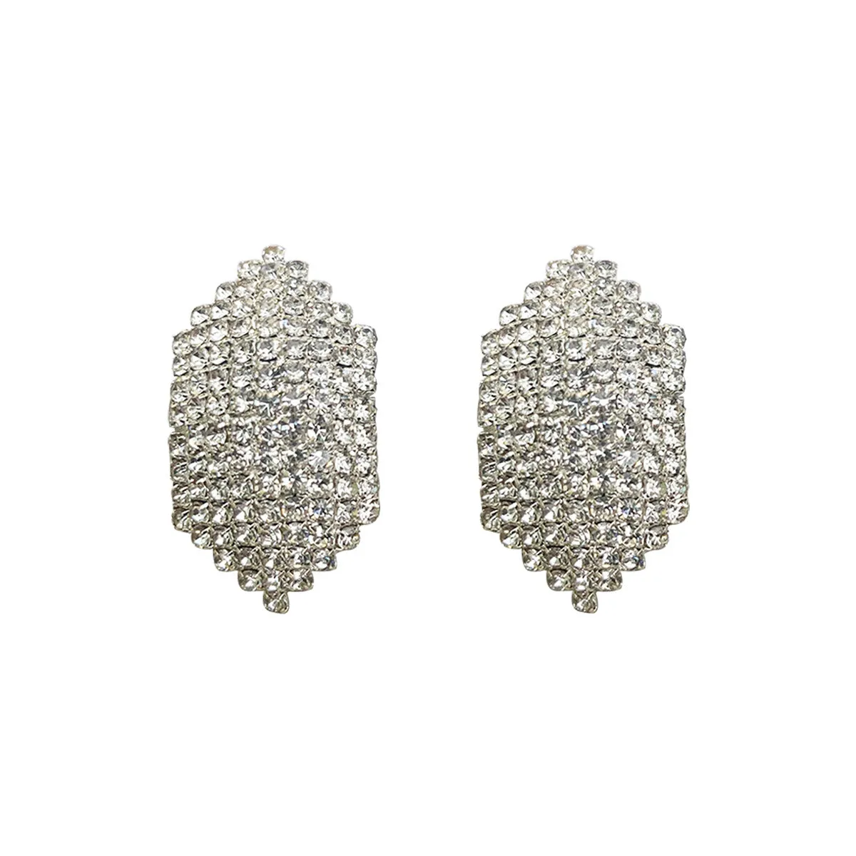Wholesale Colorful Water Diamond Long Claw Chain Tassel Alloy Earrings