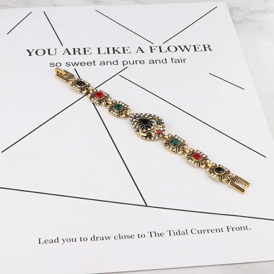 Wholesale Colorful Water Drop Alloy Bracelet
