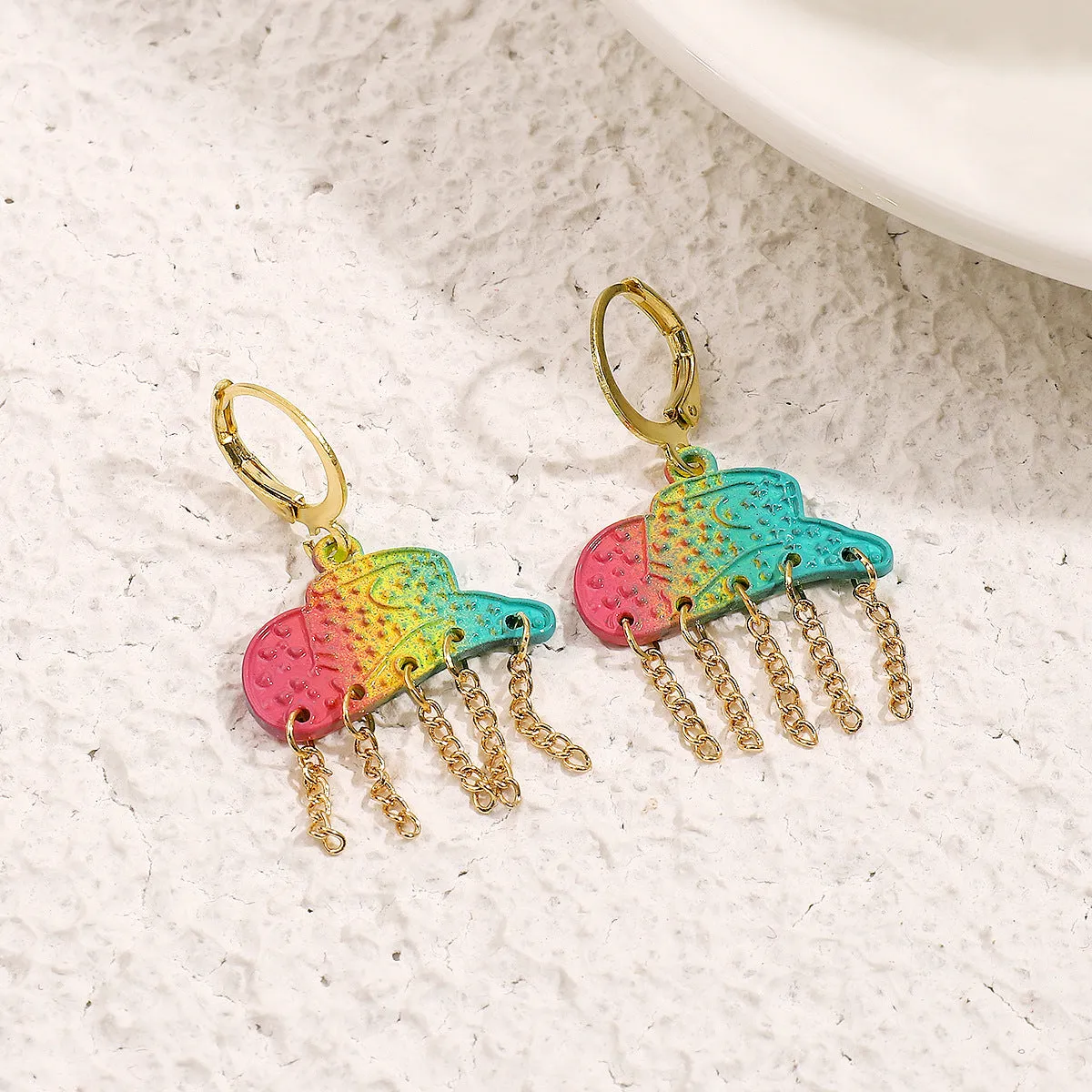 Wholesale Colorful Western Cowboy Style Hat Tassel Earrings