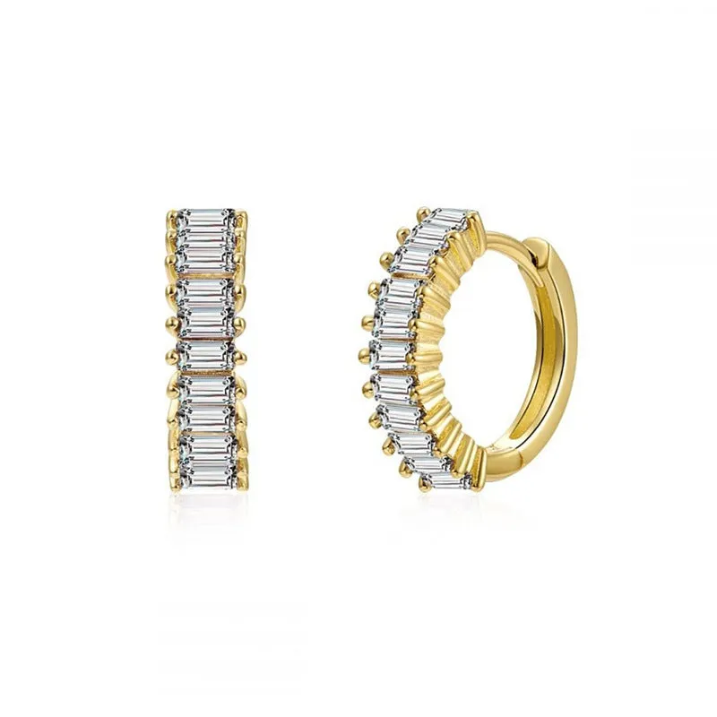 Wholesale Colorful Zircon Copper Earrings