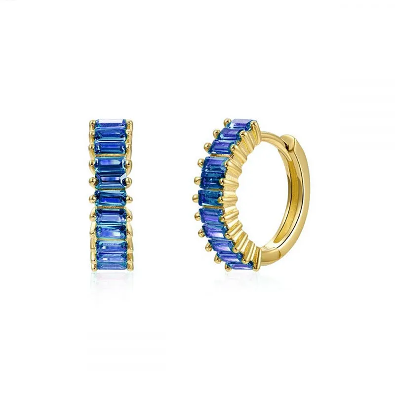 Wholesale Colorful Zircon Copper Earrings