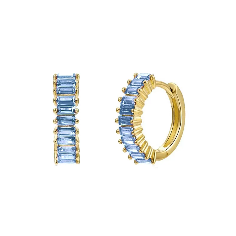 Wholesale Colorful Zircon Copper Earrings