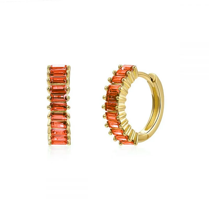Wholesale Colorful Zircon Copper Earrings