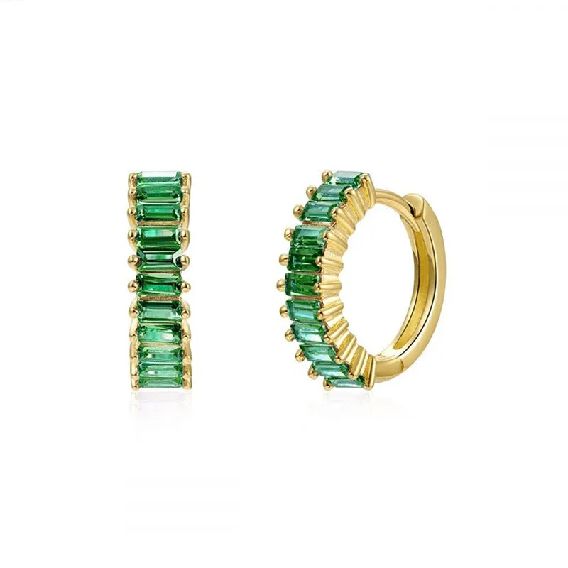 Wholesale Colorful Zircon Copper Earrings