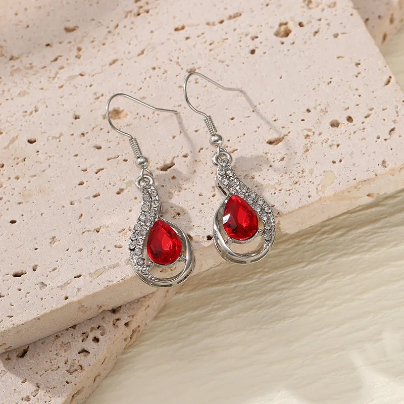 Wholesale Colorful Zirconia Personalized Colorful Rhinestone Tassel Long Earrings