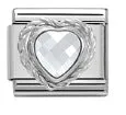 Wholesale Composable Bracelet Fan-shaped Pink Peach Heart Single 9MM Stainless Steel Elastic Bracelet