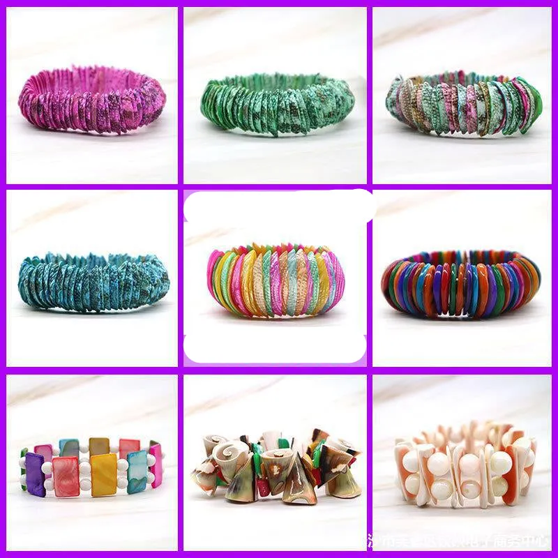 Wholesale Conch shell colorful children's gift crafts Bracelet