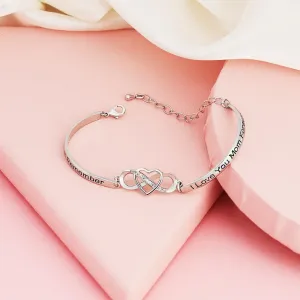 Wholesale Copper Diamond Studded Peach Heart Bracelets