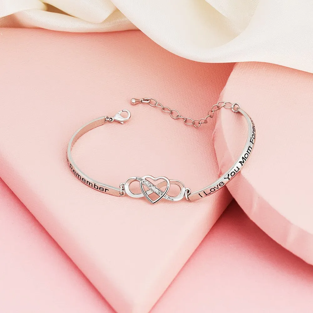 Wholesale Copper Diamond Studded Peach Heart Bracelets