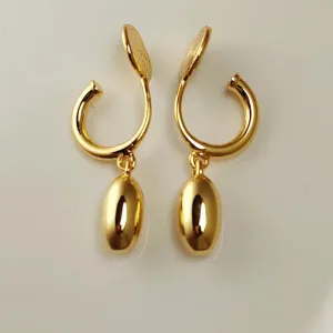 Wholesale Copper Glossy Egg Mosquito Coil Ear Clip