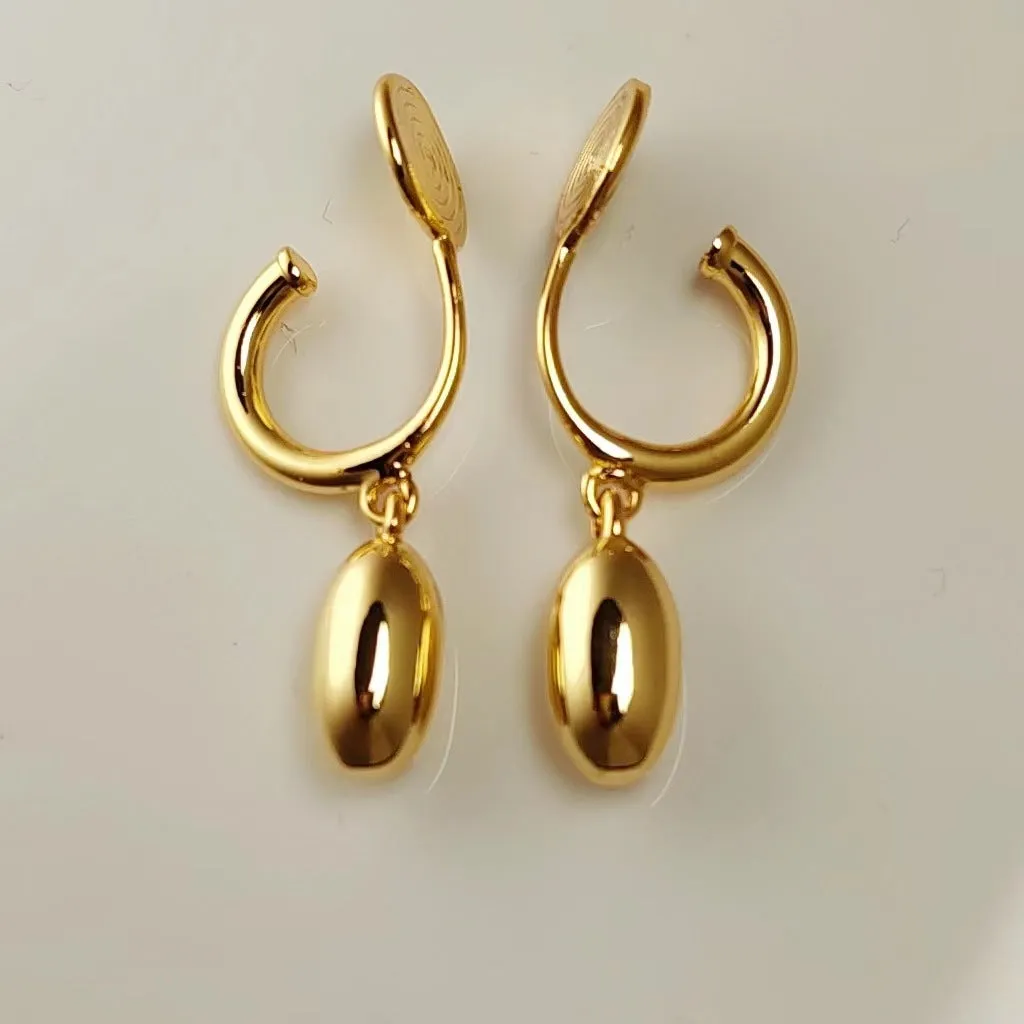 Wholesale Copper Glossy Egg Mosquito Coil Ear Clip