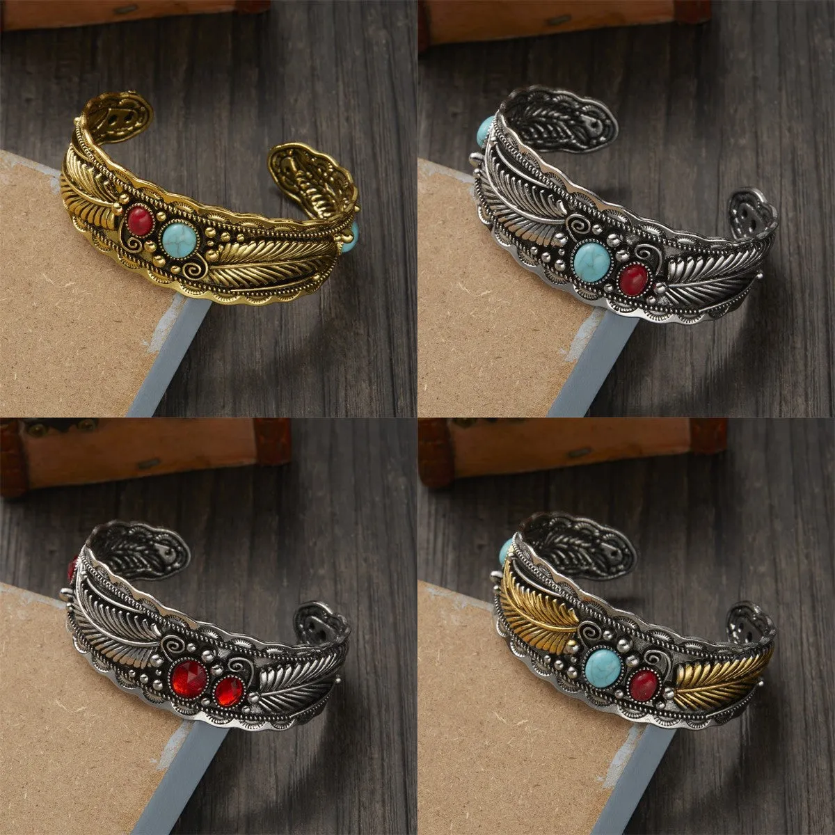 Wholesale Copper Oval Turquoise Bracelet
