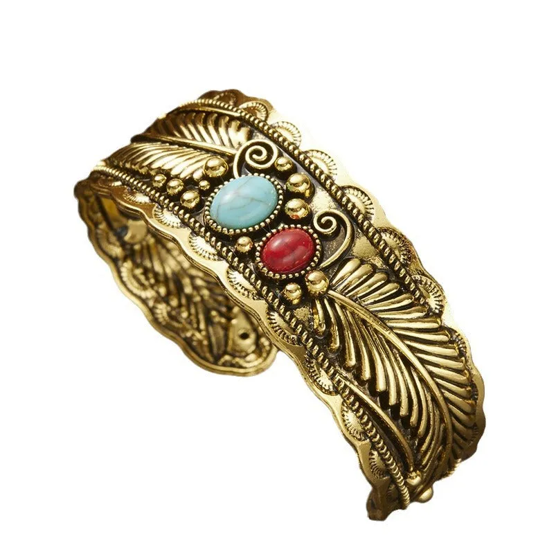 Wholesale Copper Oval Turquoise Bracelet