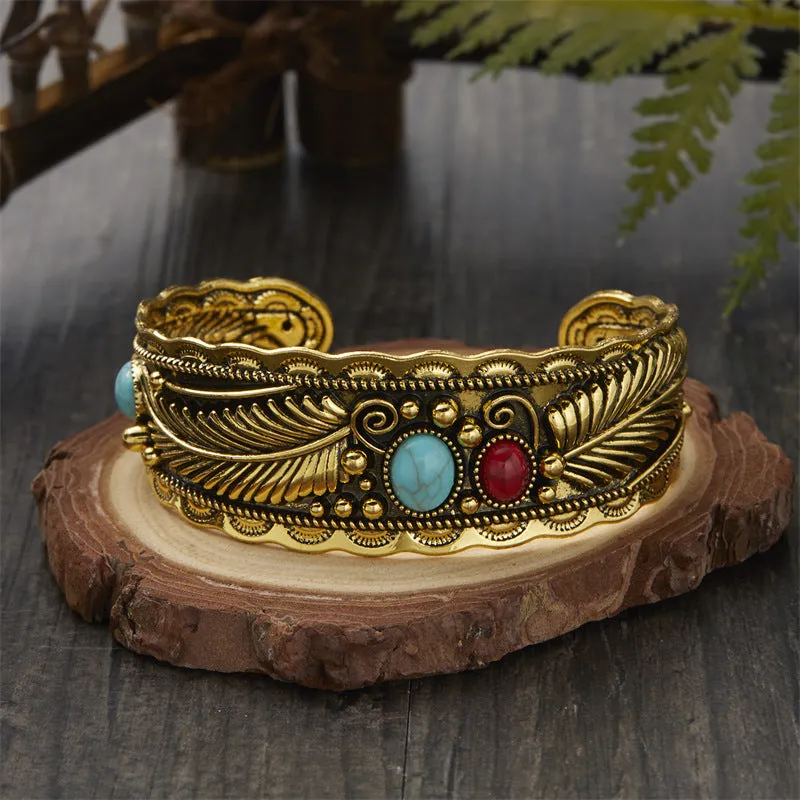 Wholesale Copper Oval Turquoise Bracelet
