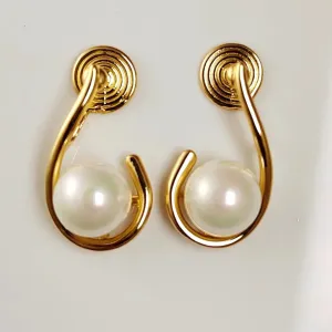 Wholesale Copper Pearl Mosquito Coil Ear Clip
