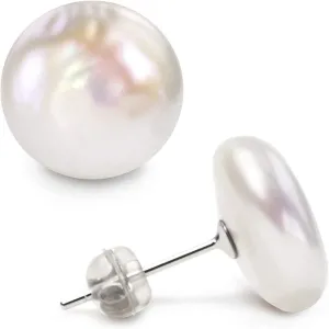 Wholesale Copper Plated 14k Genuine Gold Single Pearl Earrings