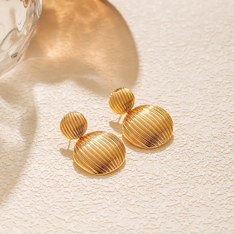 Wholesale Copper Plated 18K Real Gold Love Earrings