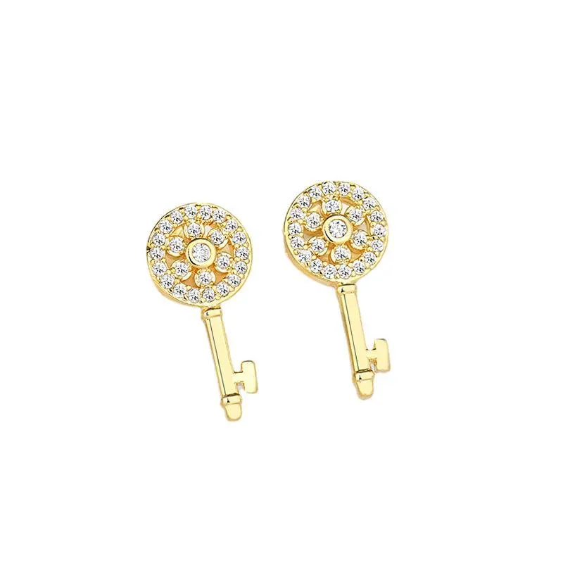 Wholesale Copper Small Key Mini Earrings
