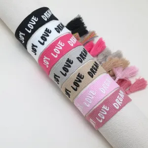 Wholesale Cord Embroiderable Logo Letter Bracelet
