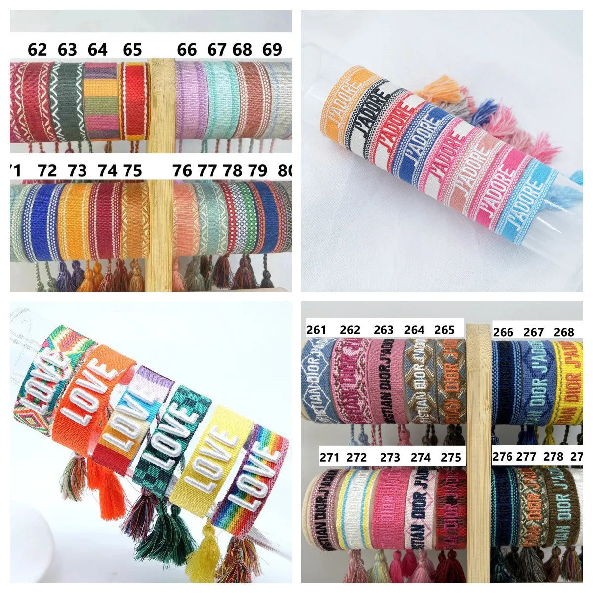 Wholesale Cord Embroidered Logo Devil's Eye Woven Tassel Bracelet