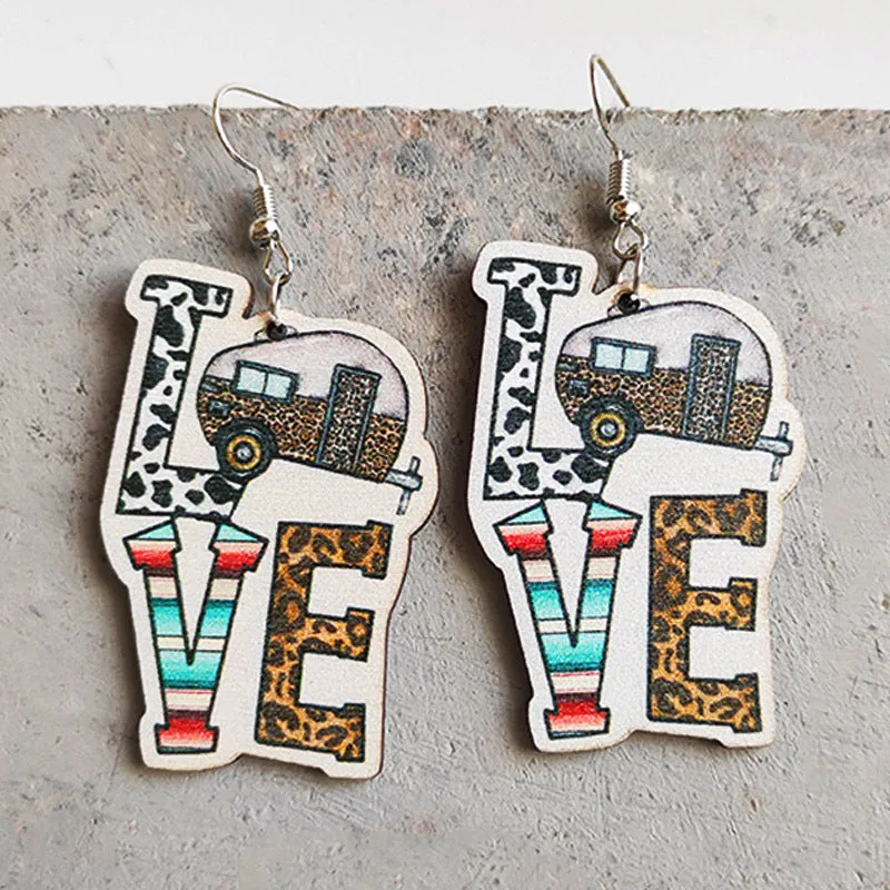 Wholesale Cow Print Leopard Aztec Earrings