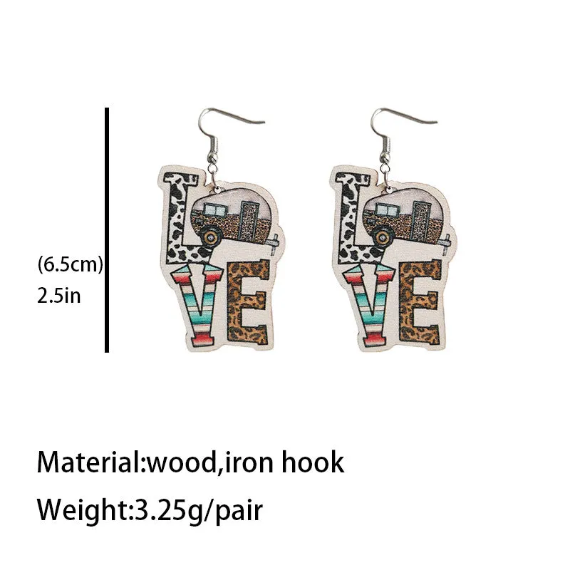 Wholesale Cow Print Leopard Aztec Earrings