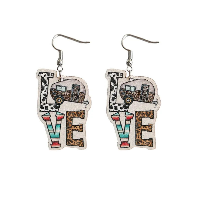Wholesale Cow Print Leopard Aztec Earrings