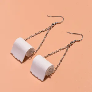 Wholesale Creative and Interesting Simulated Toilet Paper Earrings