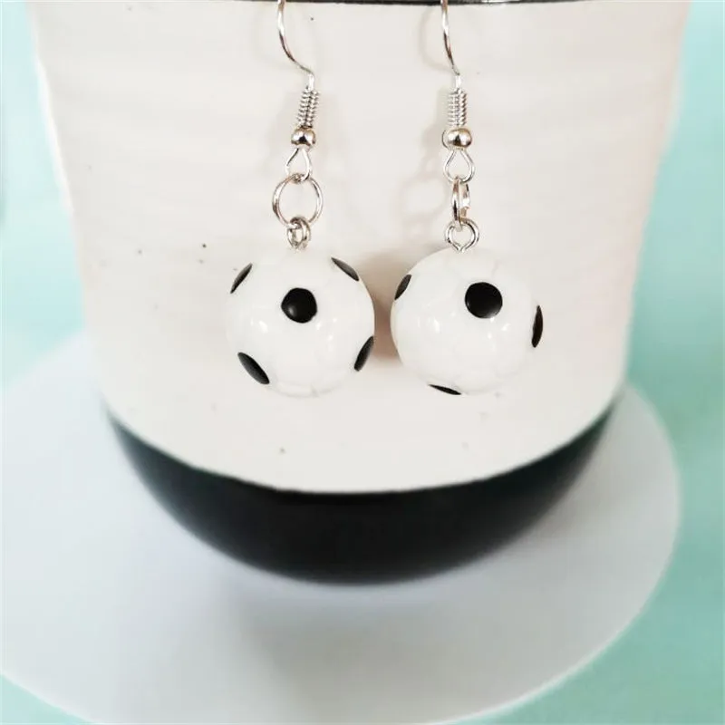 Wholesale Creative Ball Shaped Wooden Asymmetrical Earrings
