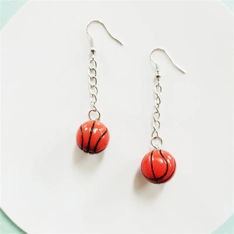 Wholesale Creative Ball Shaped Wooden Asymmetrical Earrings