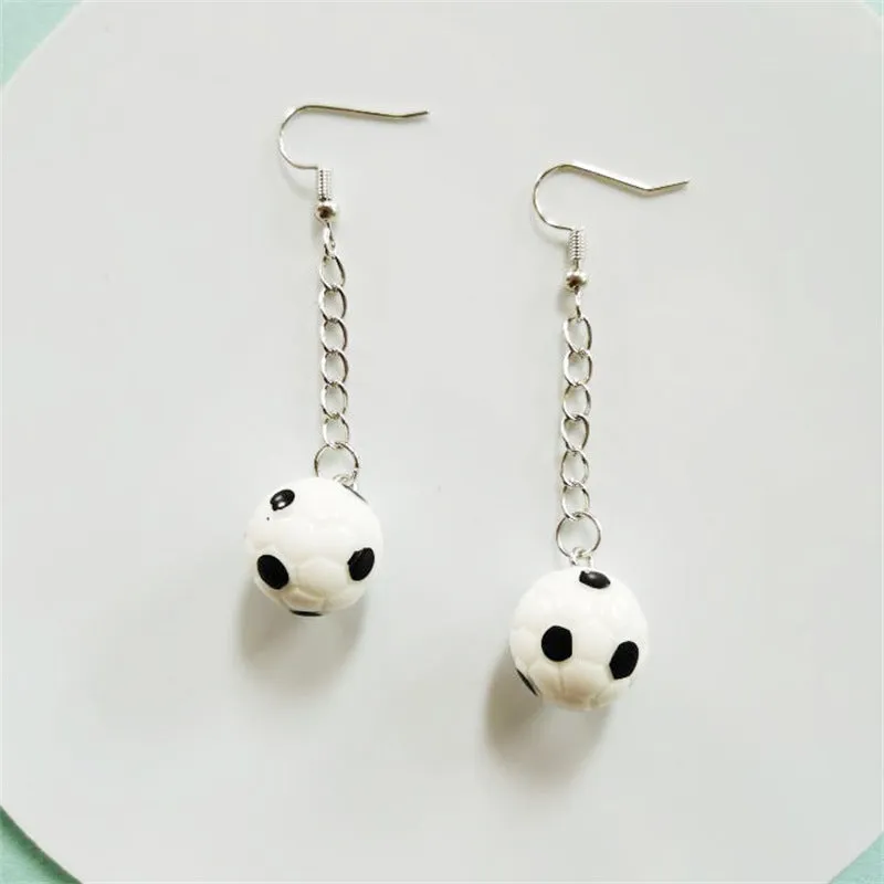 Wholesale Creative Ball Shaped Wooden Asymmetrical Earrings
