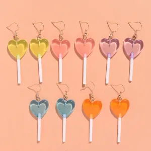 Wholesale Creative Candy Color Lollipop Earrings