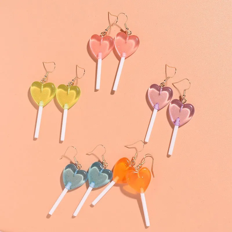 Wholesale Creative Candy Color Lollipop Earrings
