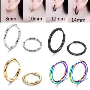 Wholesale Creative Design Stainless Steel Circular Earrings