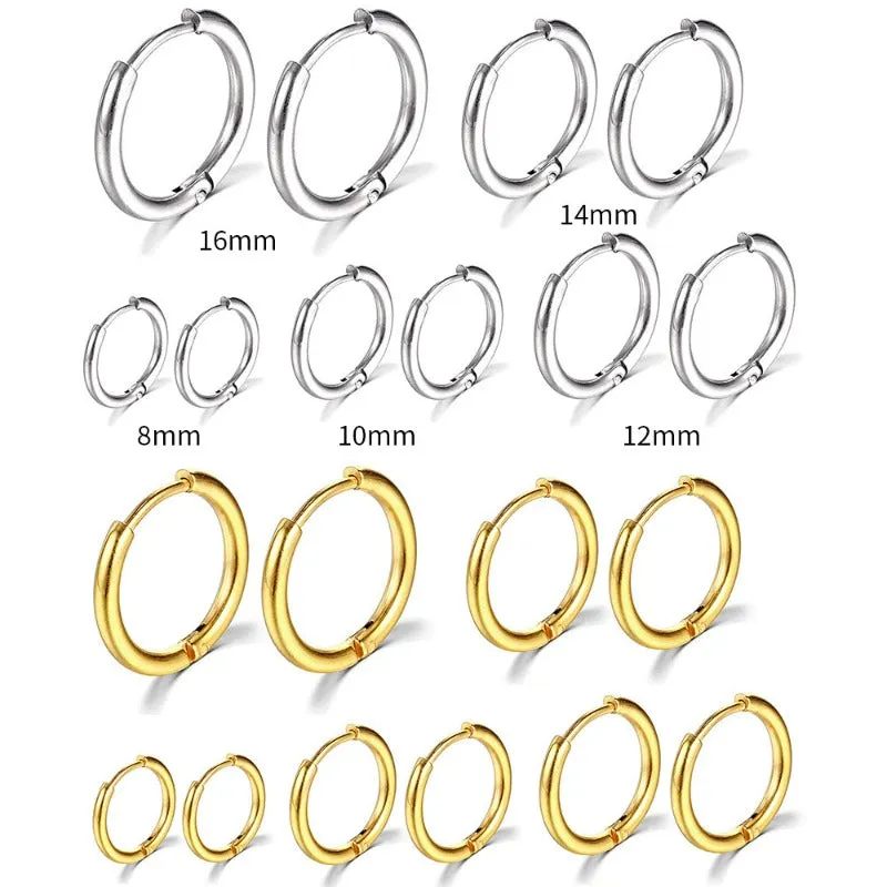Wholesale Creative Design Stainless Steel Circular Earrings