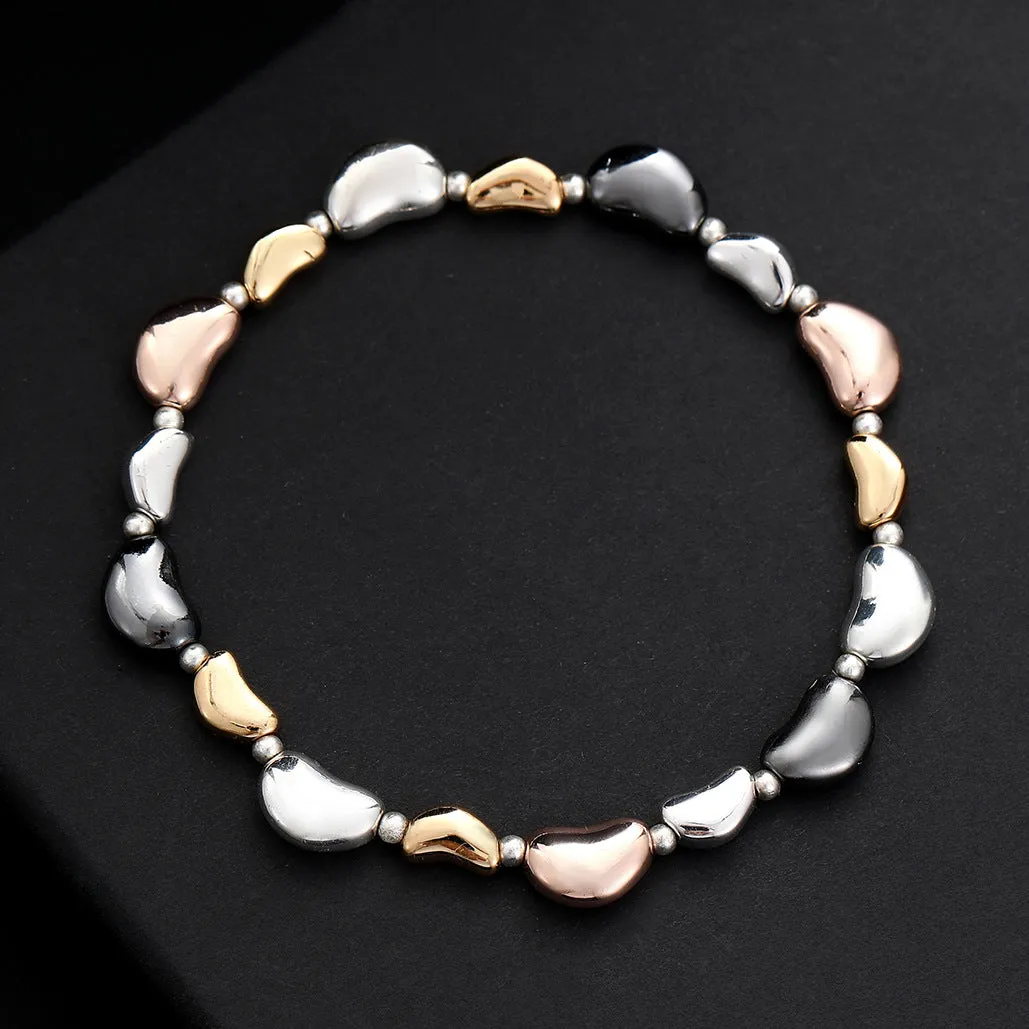 Wholesale Creative heart-shaped electroplated  alloy bracelet