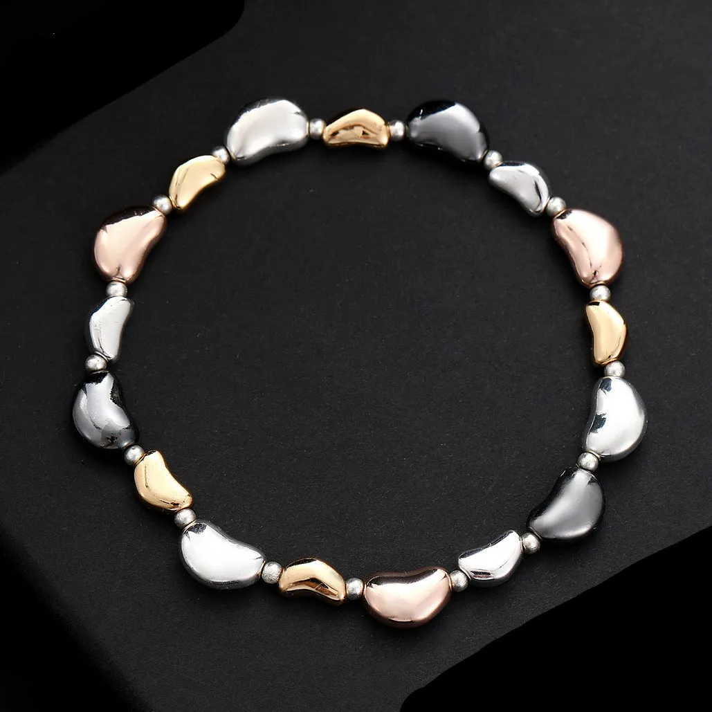 Wholesale Creative heart-shaped electroplated  alloy bracelet