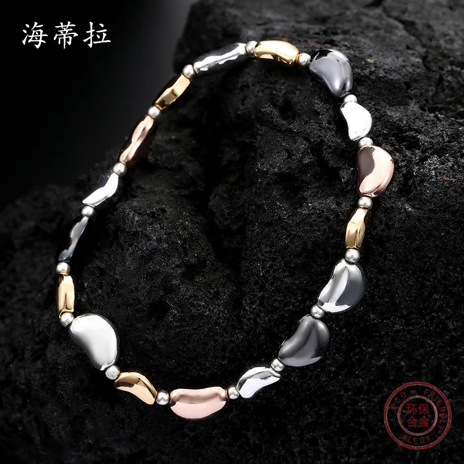 Wholesale Creative heart-shaped electroplated  alloy bracelet