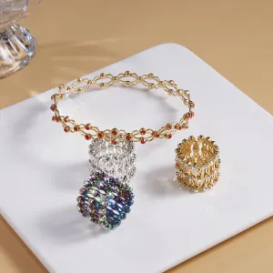 Wholesale Creative Retractable Ring Deformable Copper Bracelet