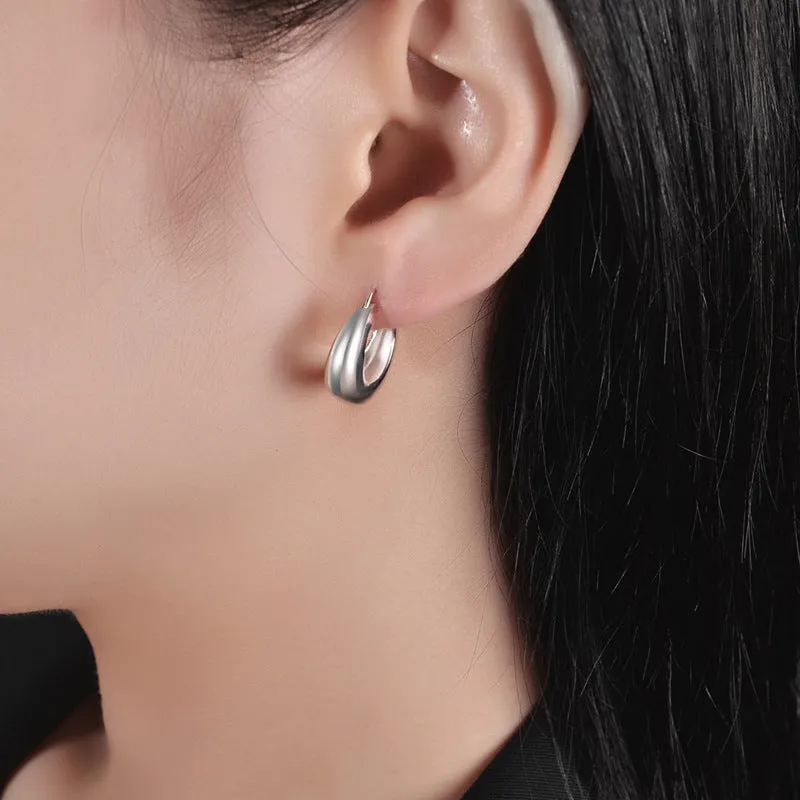 Wholesale Crescent-shaped Hoop Earrings