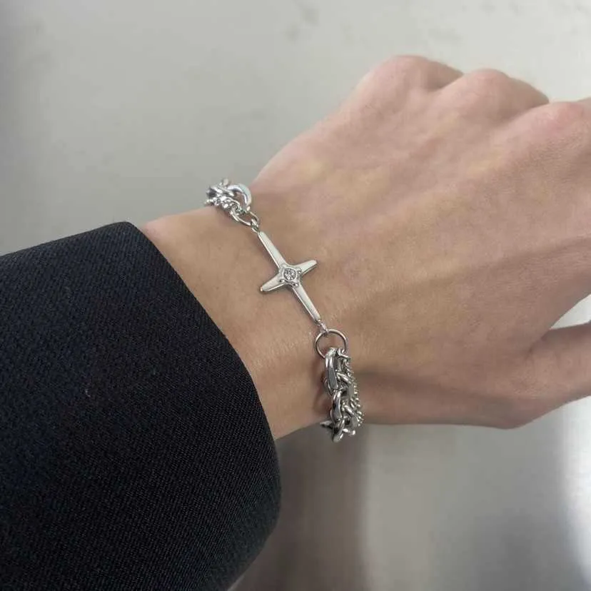 Wholesale Cross Diamond-encrusted Double-layer ins Design Hip-hop Simple All-match Accessories