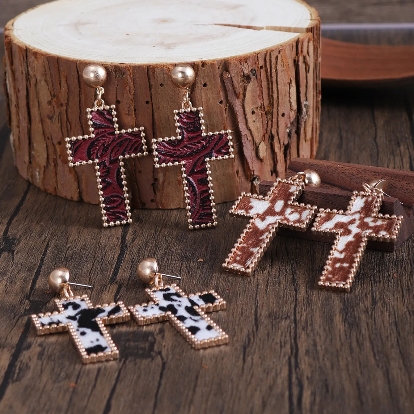 Wholesale Cross Fashion Personality Simple Versatile Earrings
