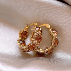 Wholesale Crystal hoop earrings for women