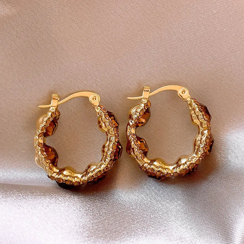 Wholesale Crystal hoop earrings for women